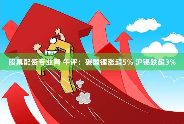 股票配资专业网 午评：碳酸锂涨超5% 沪锡跌超3%